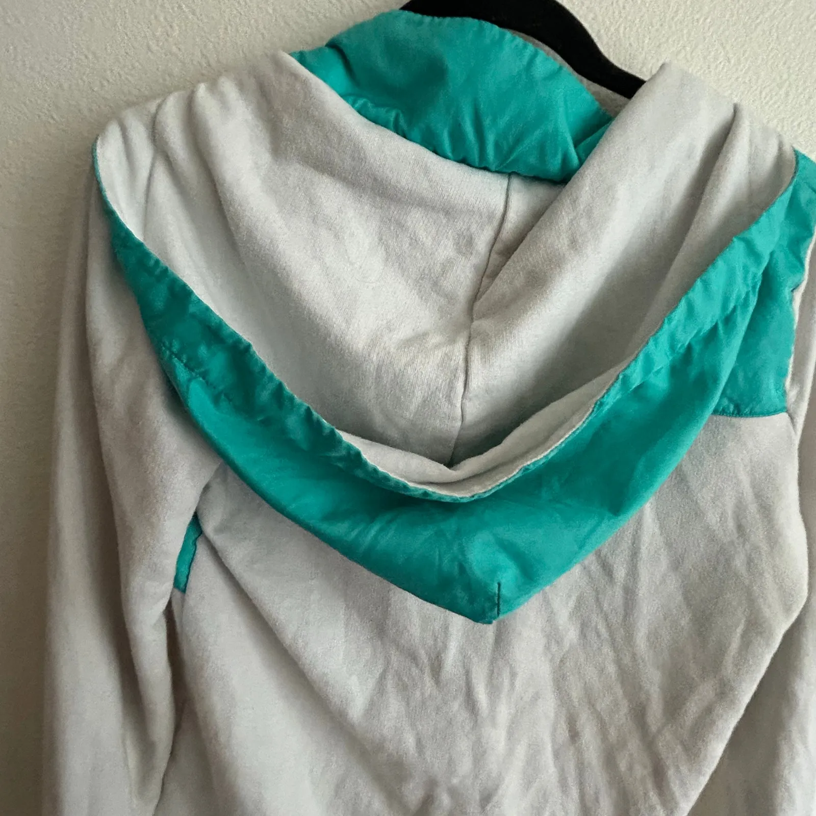 PINK Quarter Zip Pullover Sweatshirt Athletic Long Sleeve Top White Teal xS - Image 10