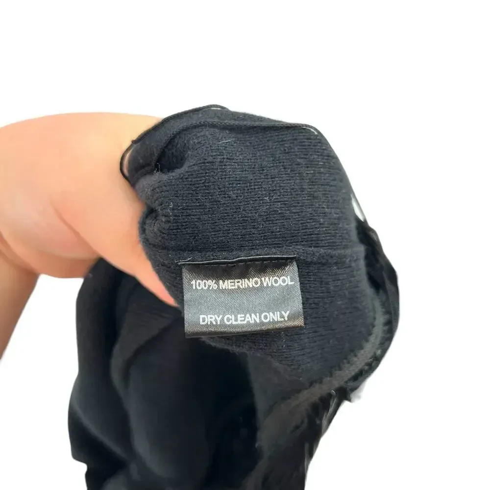 Timo Weiland‎ Black Merino Wool Fringe Hem Sweater Dress Size XS - Image 10