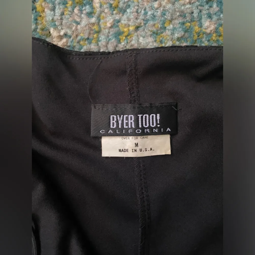 Vintage 90s Y2K Byer Too! black floral sparkle black formal dress, size medium - Image 6