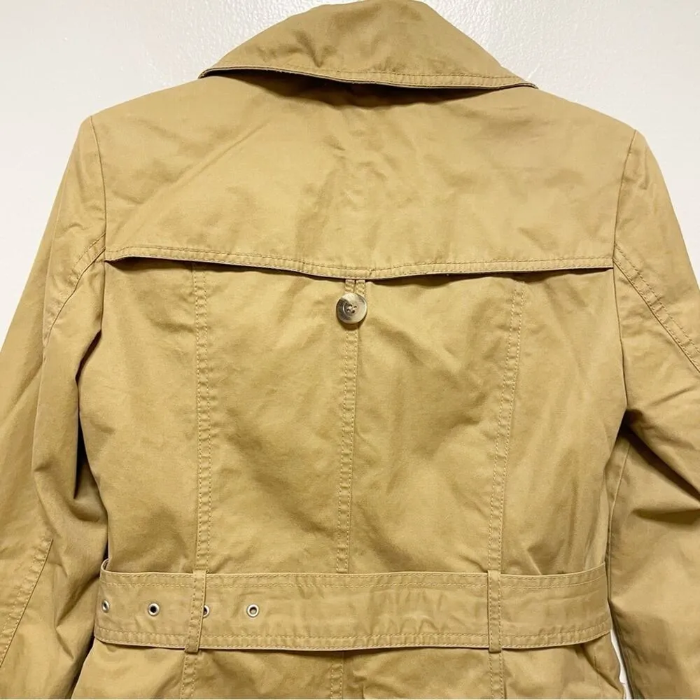 Kenneth Cole Reaction Camel Collared Trench Jacket Tan - Image 6
