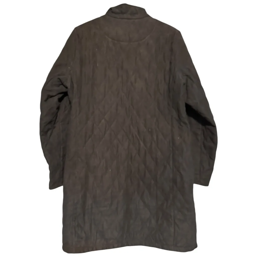 Barbour Women’s Size 8 Black Cashmere Touch Classic Mid Length Quilted Jacket - Image 2