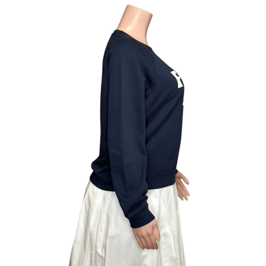 SÉZANE French Kiss Sweathsirt, Navy/Ecru, Small - Image 8