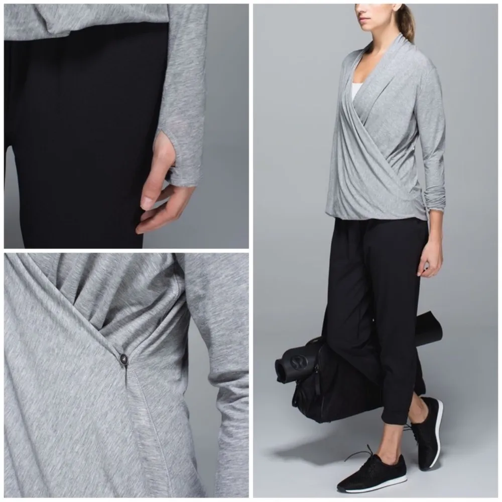 Lululemon Women’s Radiant Long Sleeve Top Size 2 Gray - Image 3