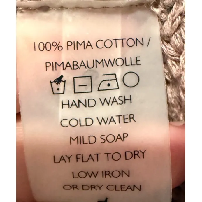 Peruvian Connection Sweater Brown 100% Pima Cotton Open Knit Women Sz L Oversize - Image 6