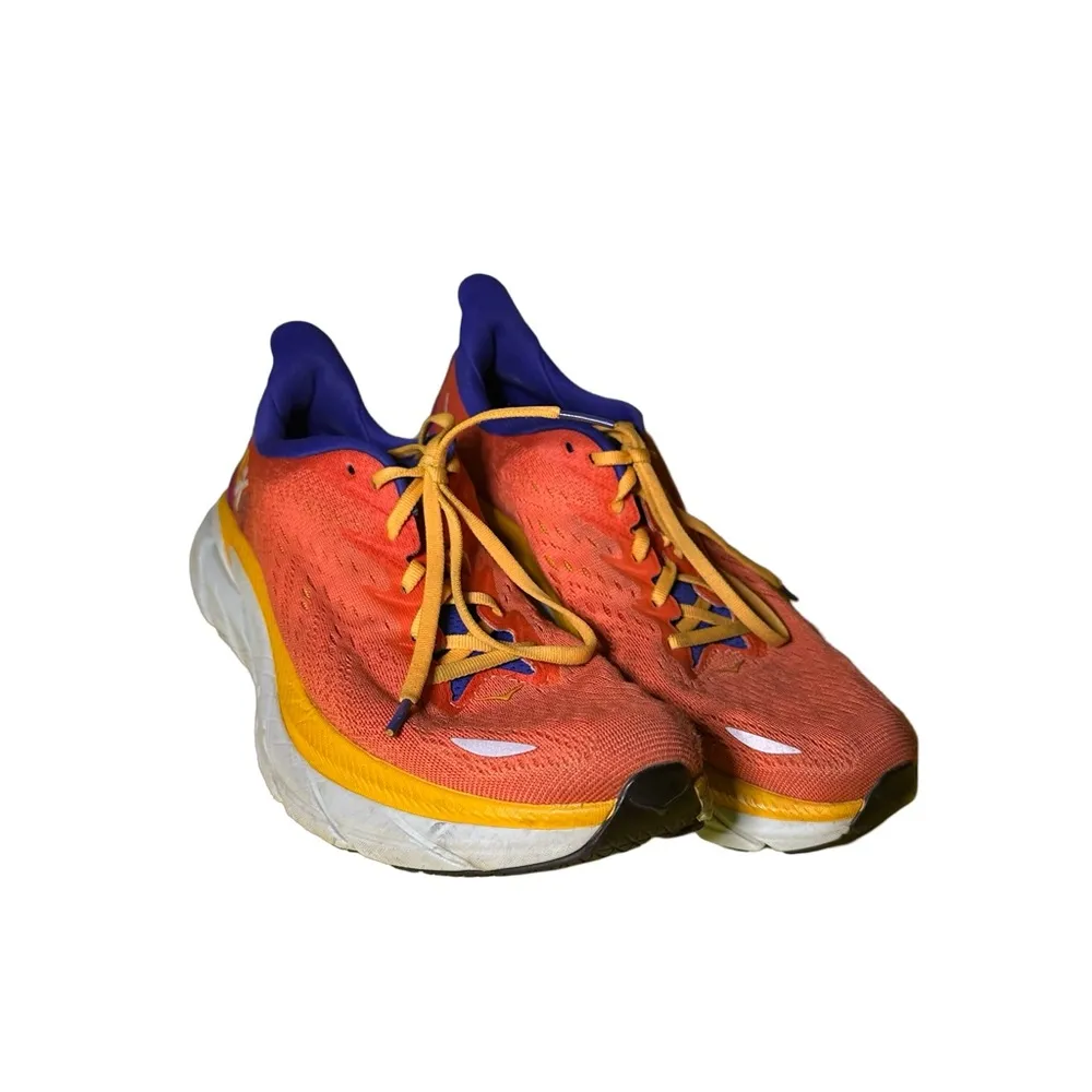 Hoka Clifton 8 Women Orange Running Shoes Sneakers Size 9.5  (9.5B) - Image 3