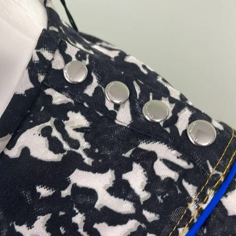 NEW COACH 1941 Black & White Yoke Long Sleeve Dress size 0 - Image 6