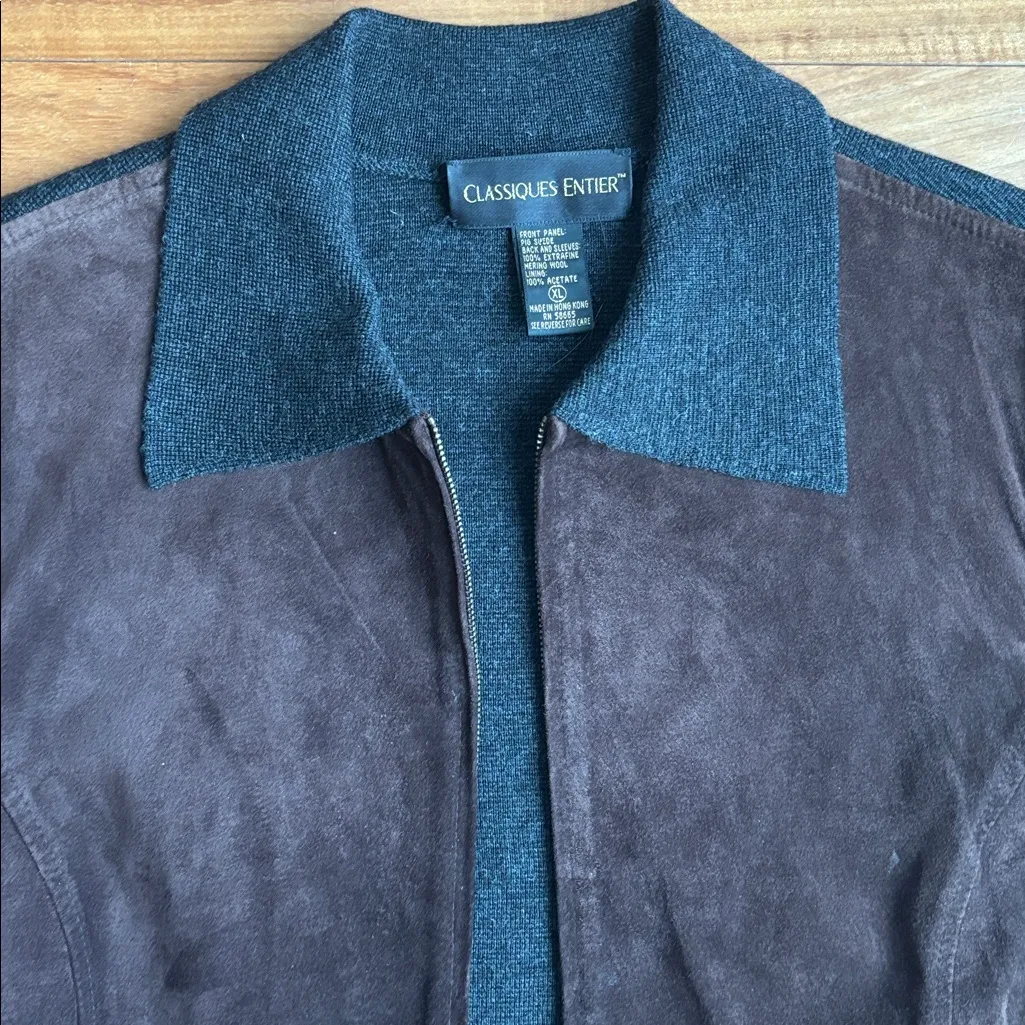 Nordstrom suede and wool jacket - Image 2