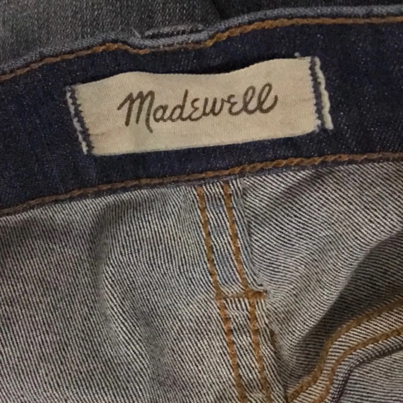 Madewell 10” Button Fly High RIse Raw Hem Skinny Jeans 25 Preppy Casual Boho - Image 13
