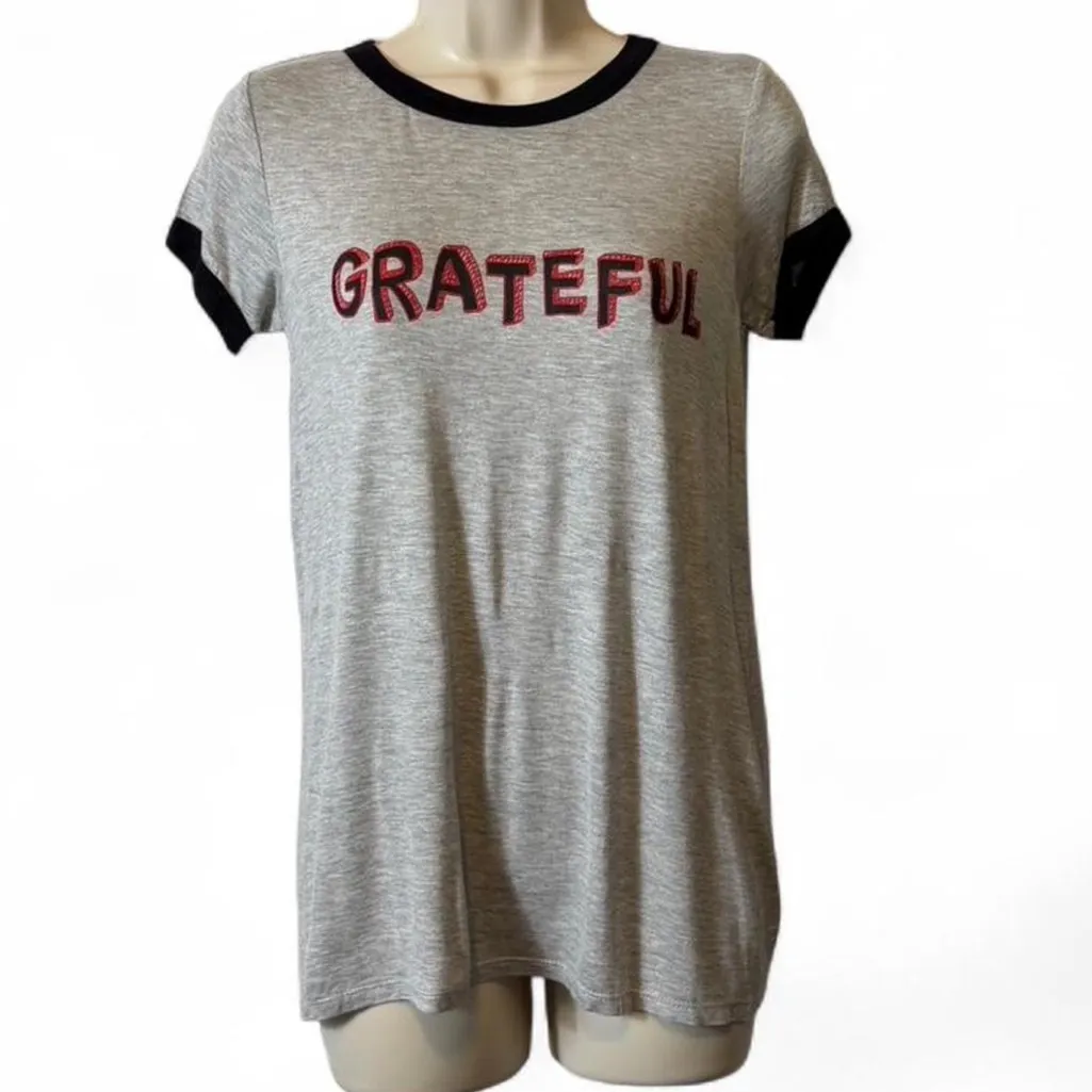 “Grateful” Graphic Print Tee‎ - Image 2