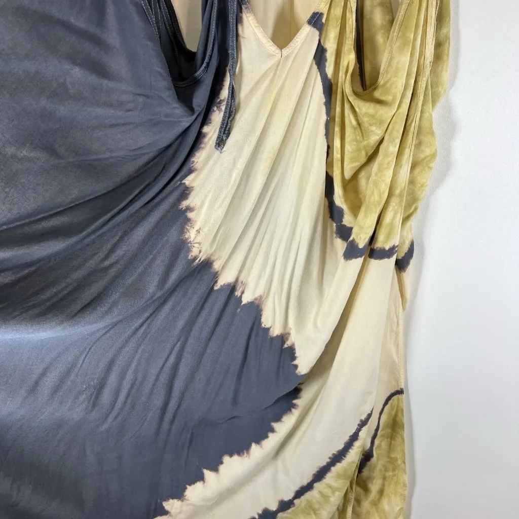 KY's Tie Dye Maxi Dress V Neck‎ Sleeveless Casual Flowy Sundress - Image 6