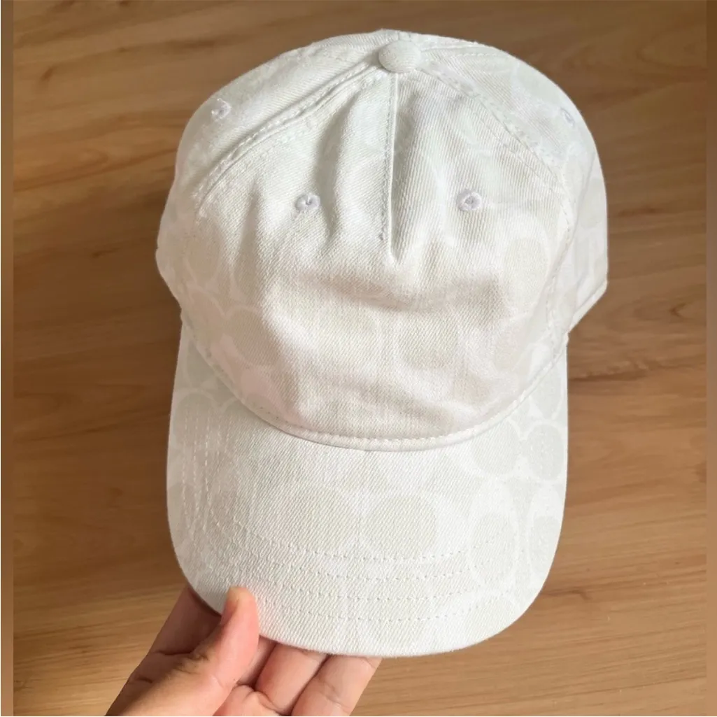 Coach Signature Denim Baseball Hat #CB704 - Image 3