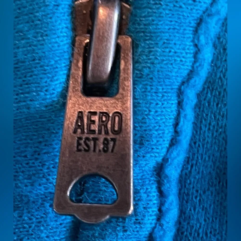 Aeropostale University So. Cal Blue Zip Front Hoodie Sweat Jacket size Medium - Image 7