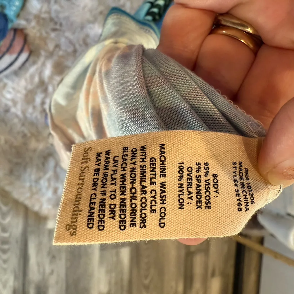 Soft Surroundings Tropical Leaf Maxi Dress size 3X - Image 5