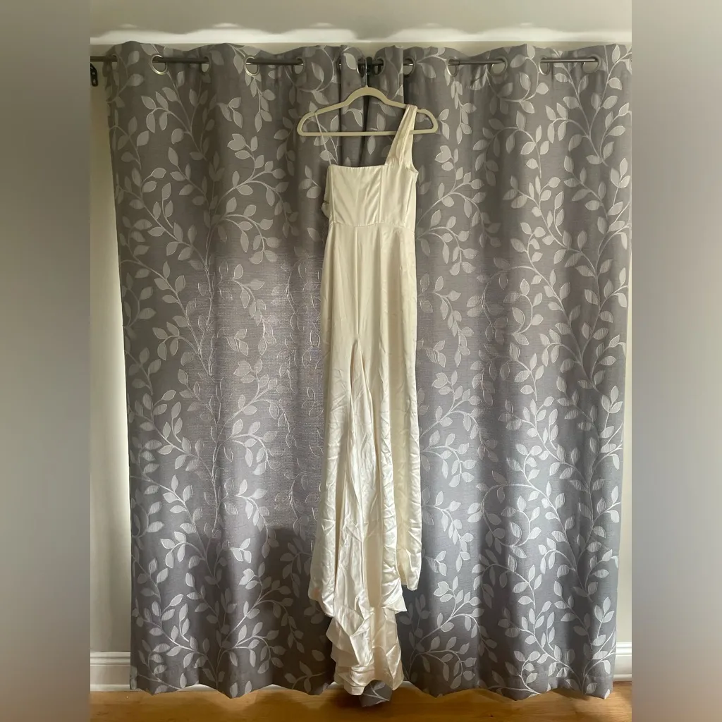 Reformation Eisa Silk Dress Bridal Ivory - Image 9