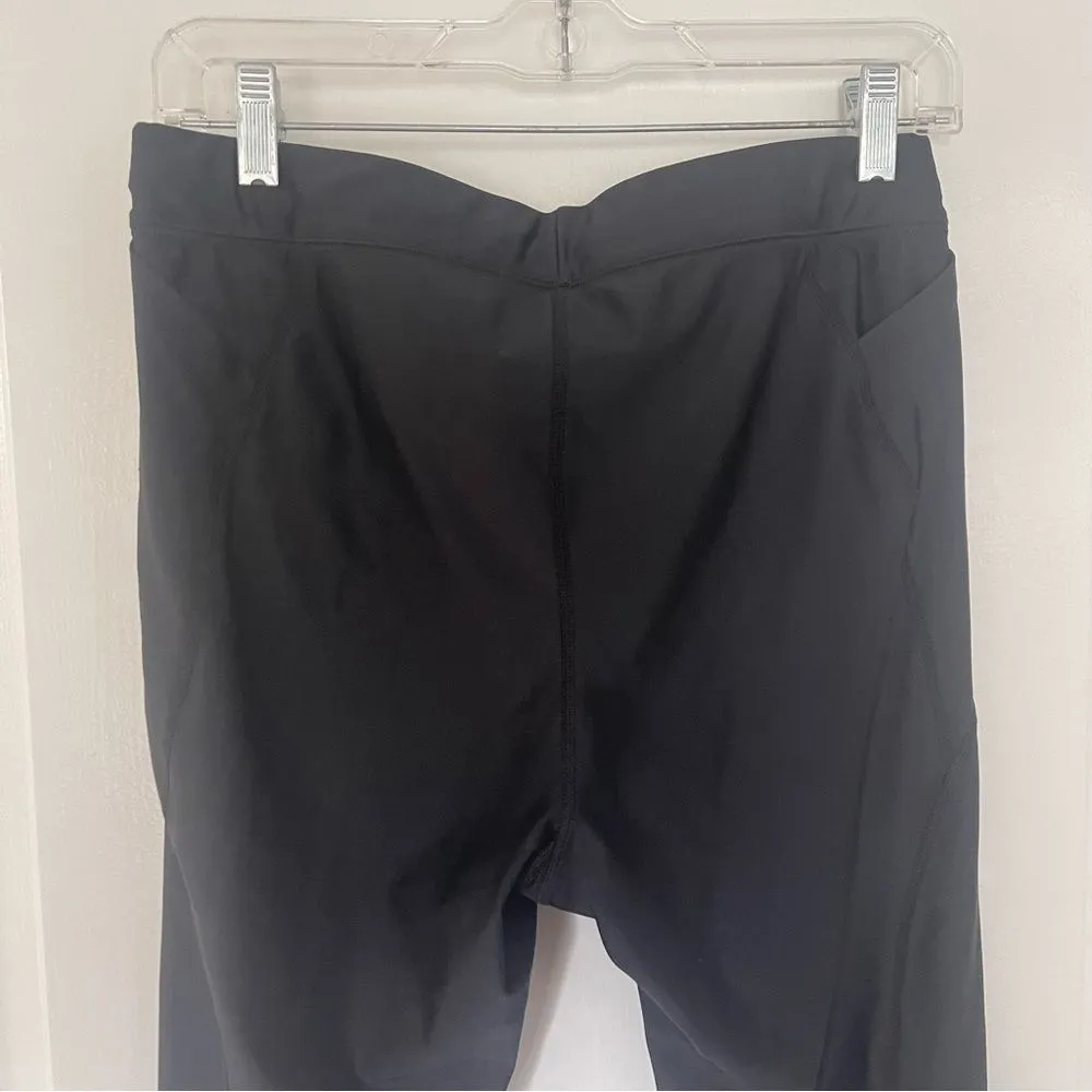 Nike Size Large Running Leggings Pants Drawstring Solid Black - Image 7