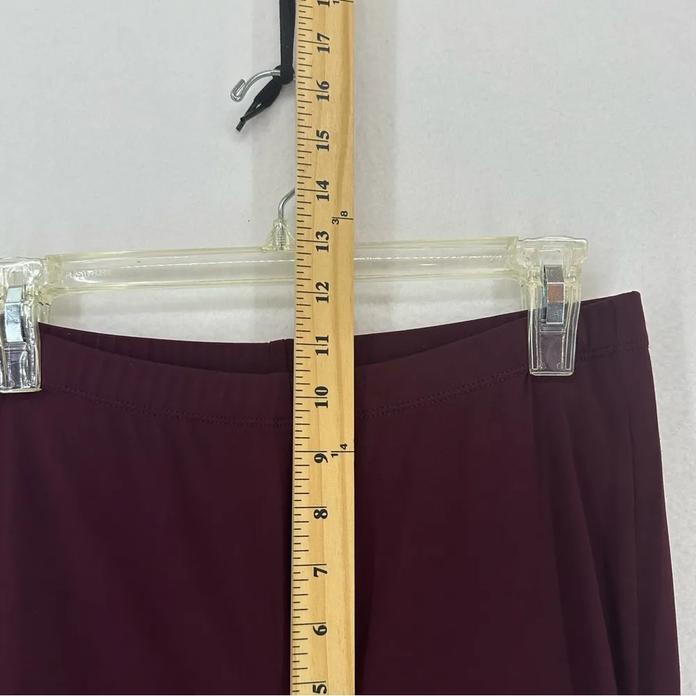 Forever 21 Wide Leg Flare Stretch Casual Pants Women’s Large Maroon - Image 5