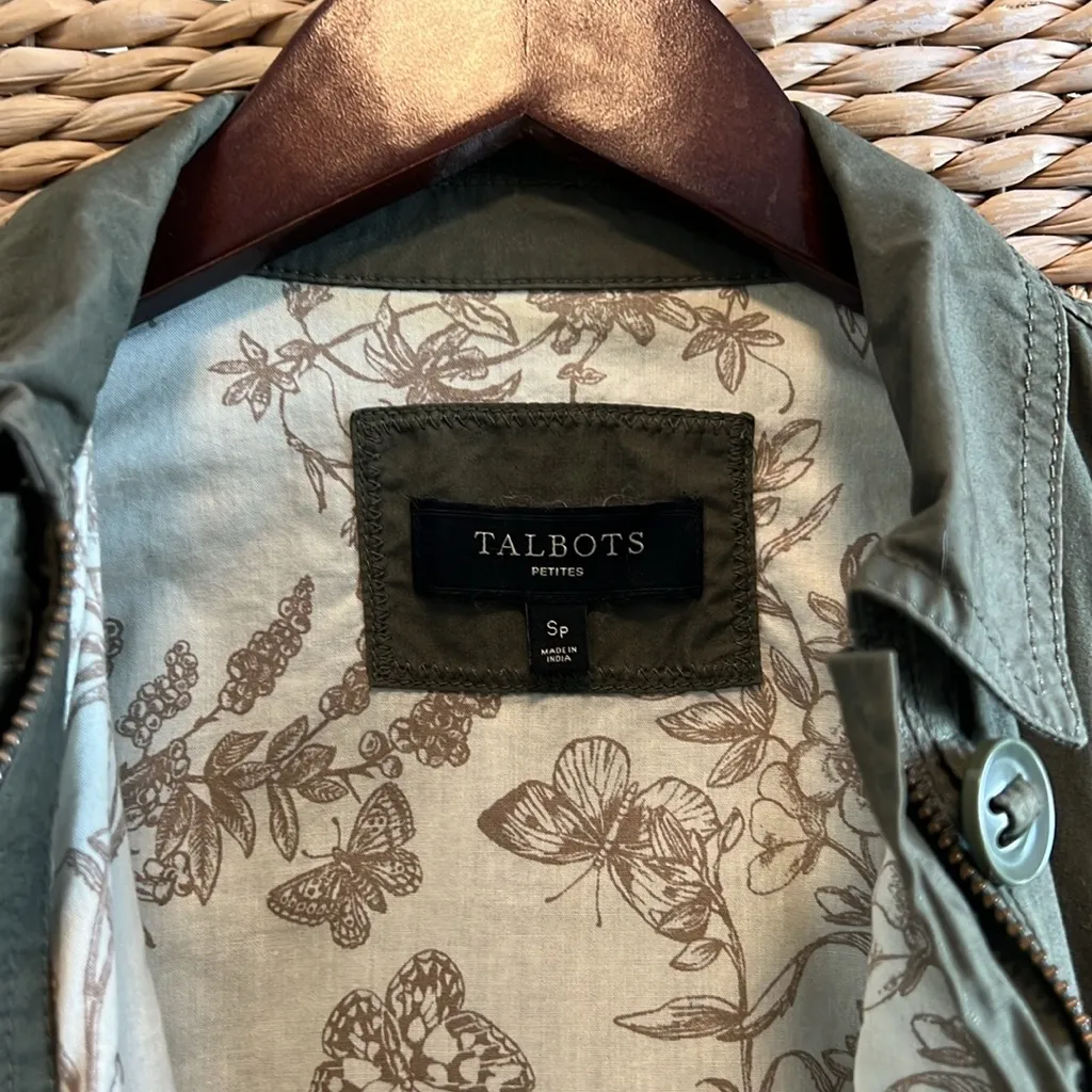 Talbots Woven Soft Canvas Utility Style Blazer w/Pockets, SP - Image 3