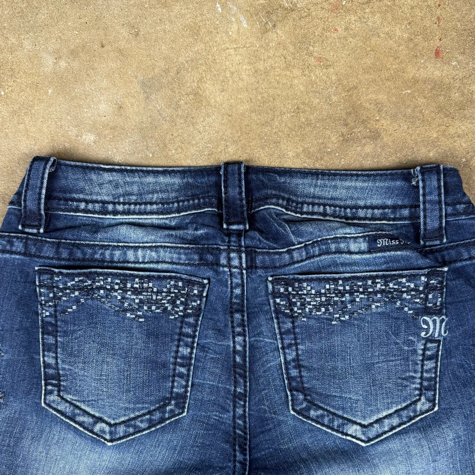 Miss Me Signature Ankle‎ Skinny Jeans Women’s 27 Blue Mid-Rise Embellished - Image 7