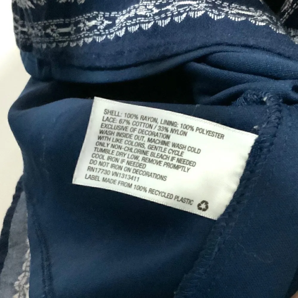 Xhilaration blue lace lined tank flowy small - Image 6