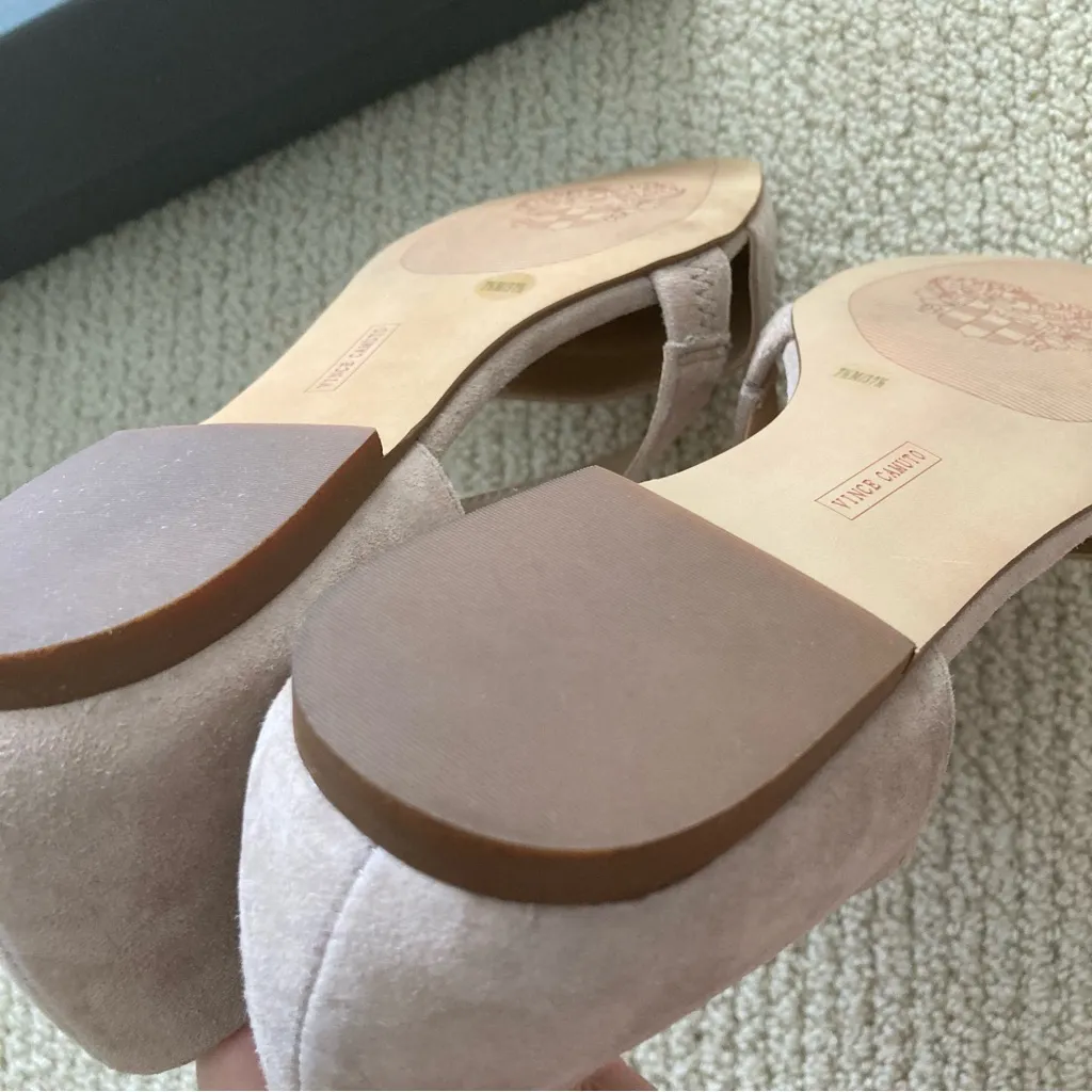 NEW Vince Camuto Jaylinn Cashmere Kidsuede Beige Nude Flats Size 7.5 M NIB - Image 9
