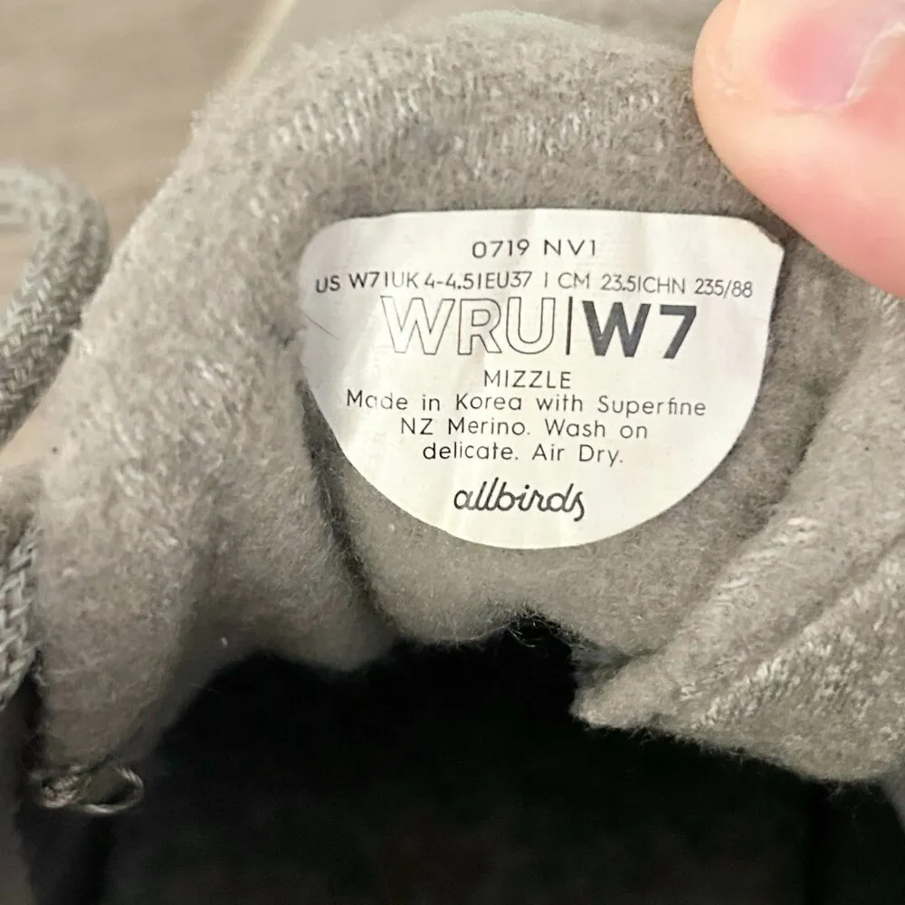 Allbirds Women's Wool Runner-up Mizzles Sneakers in Fog Size 7 - Image 10