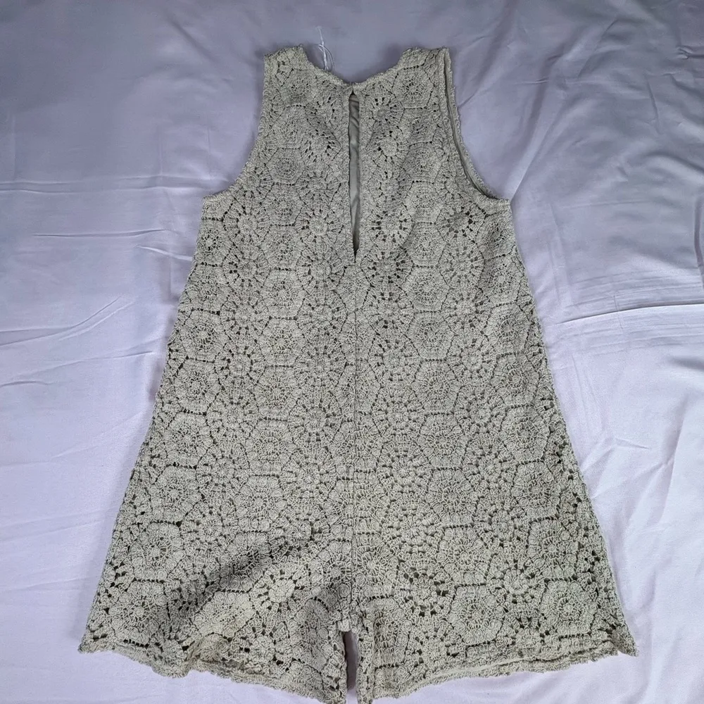 Zara Beige Textured Lace Blouse - Image 9