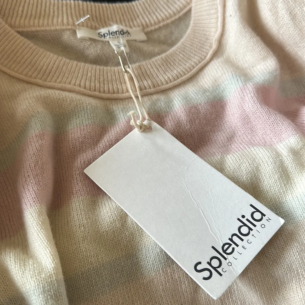 NWT Splendid  Rosalia Multi Stripe Sweater Wool / Cashmere Blend Small - Image 9