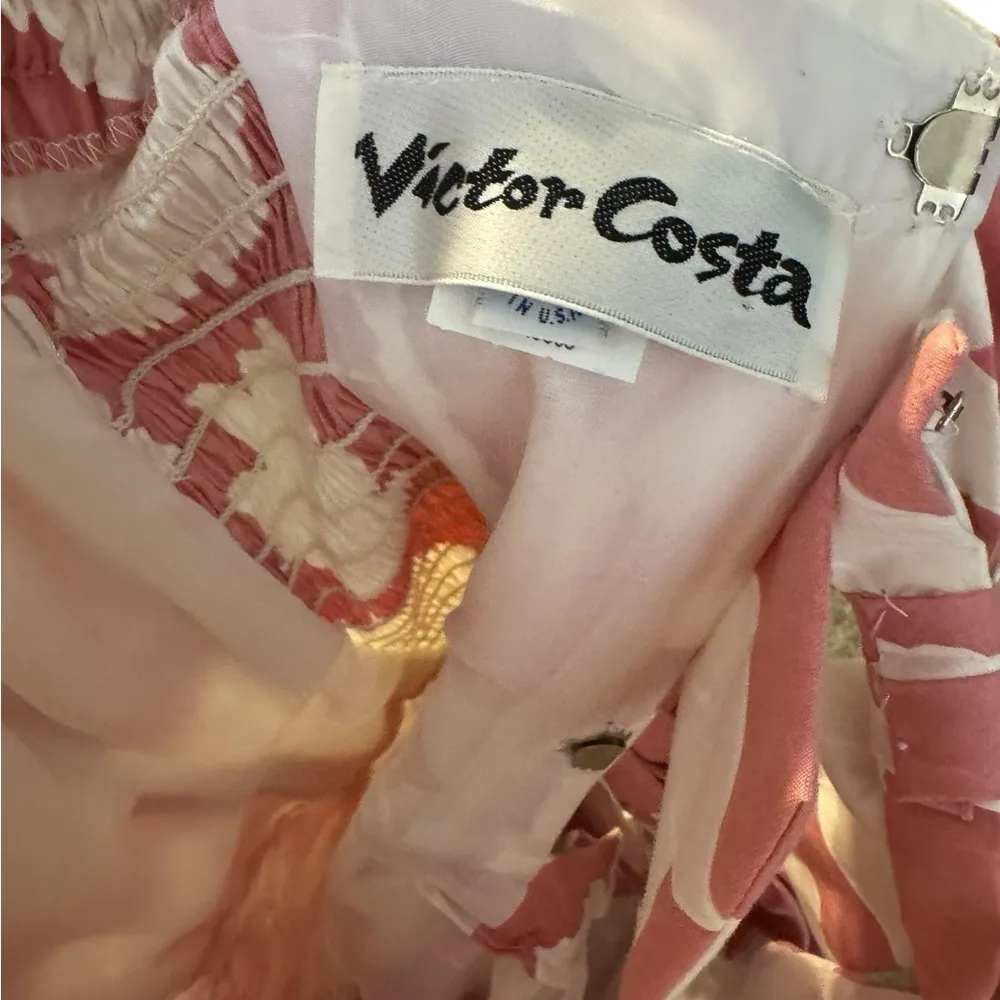 Vintage Victor Costa Sweetheart Neckline Strapless Dress, Modern Day Size 2 Pink - Image 5