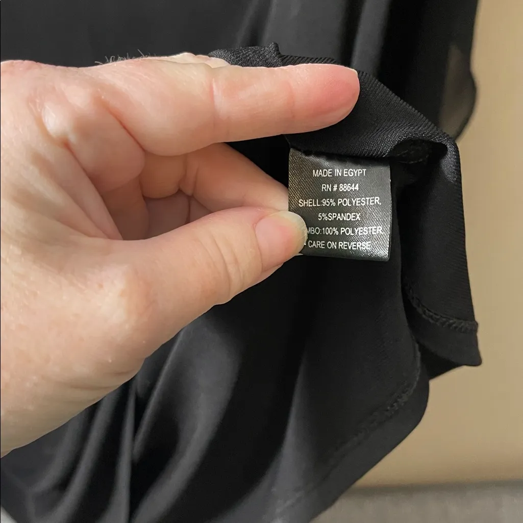 Glamour Black Asymmetrical Dress tapered layered classy sz 10 - Image 5