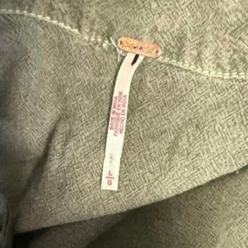 FREE PEOPLE Green Hampton Mini Dress Size L P2P 33.5” New w/o Tag MSRP $198 SOO - Image 16