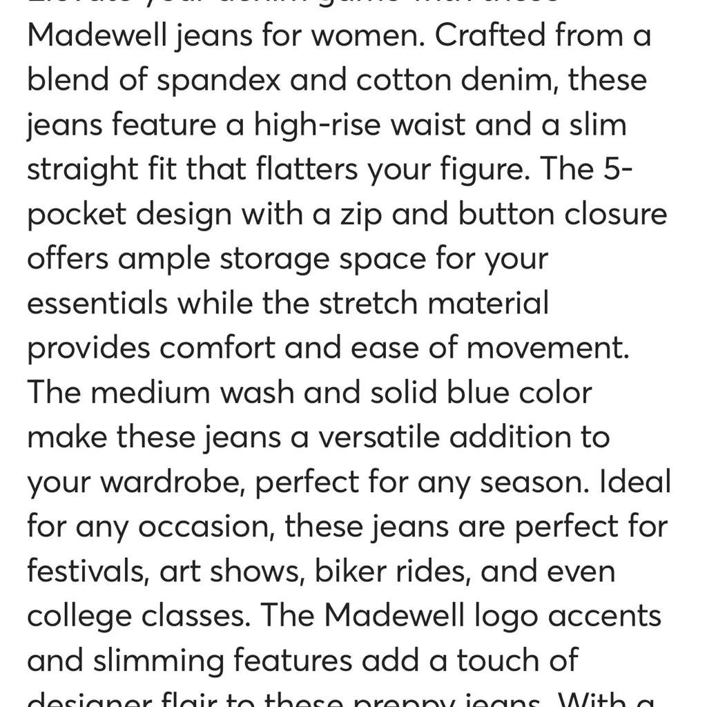 Madewell Women’s Slim Straight Jeans Dark Wash Denim Stretch Size 33 Inseam 27 - Image 12