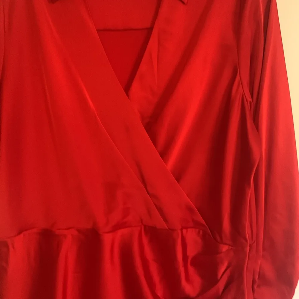 A NEW DAY RED WRAP DRESS LONG SLEEVE DRESS SIZE XL - Image 6