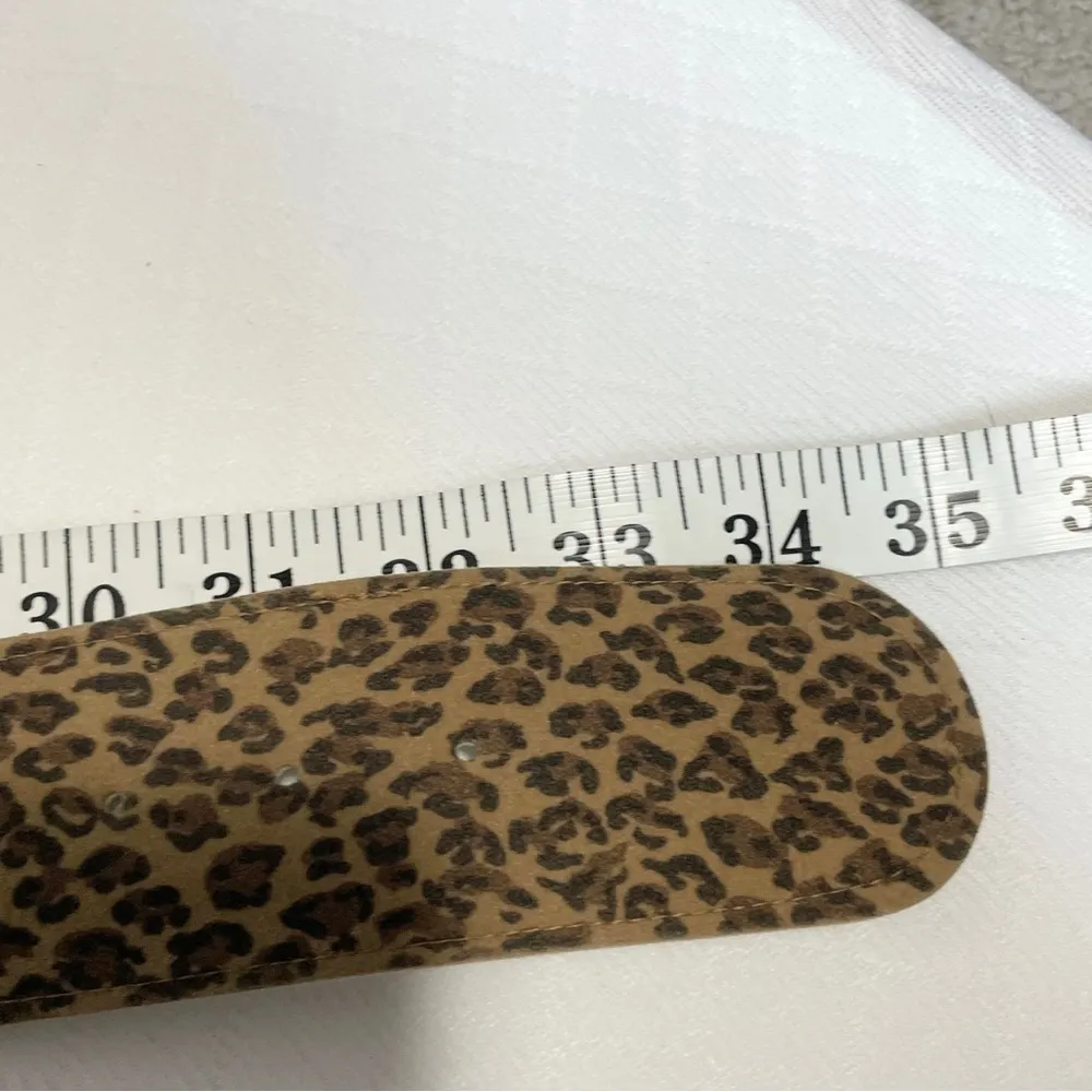 Leopard Print Belt with Tan Strap - Image 9
