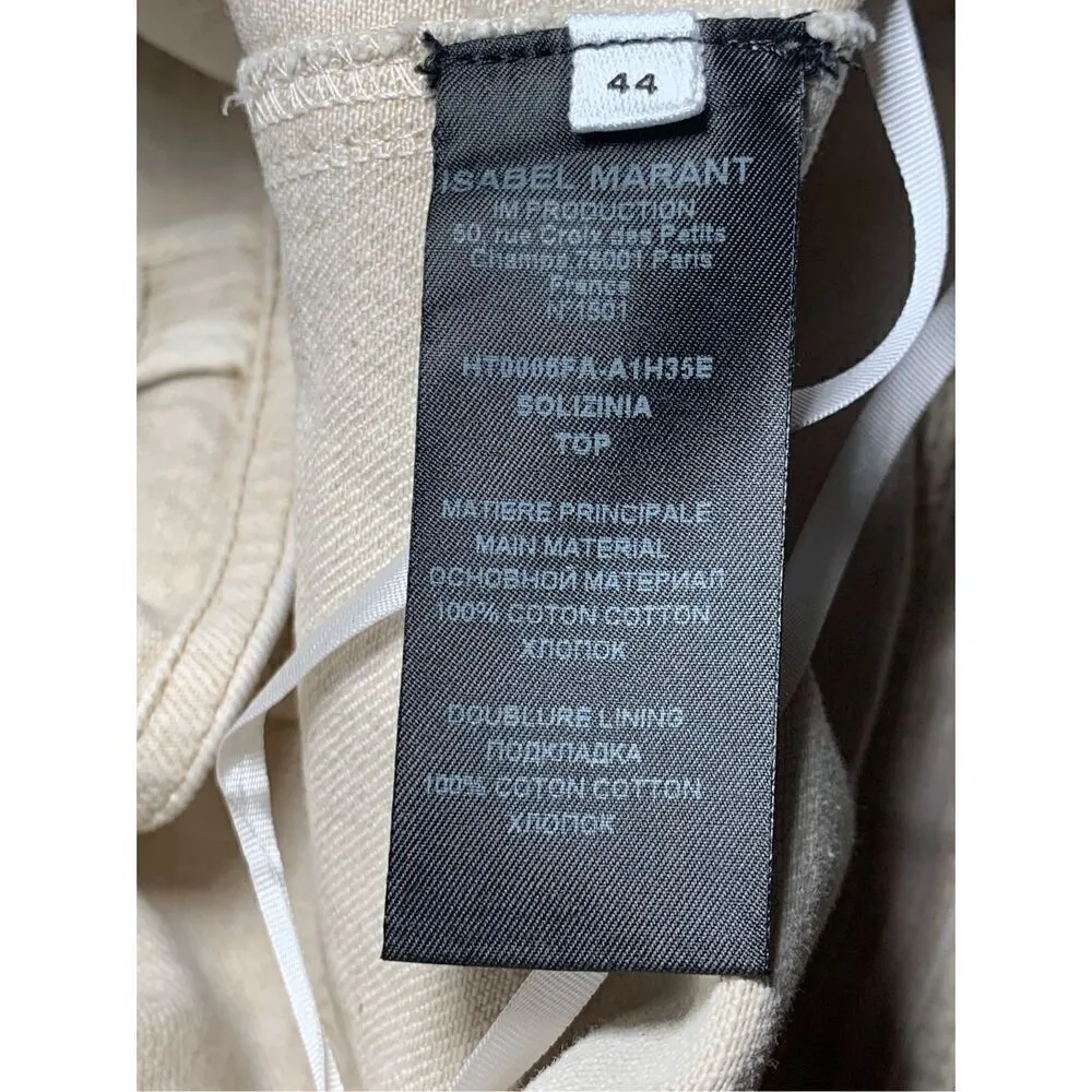 Isabel Marant Etoile Solizinia strapless denim peplum top - Image 12