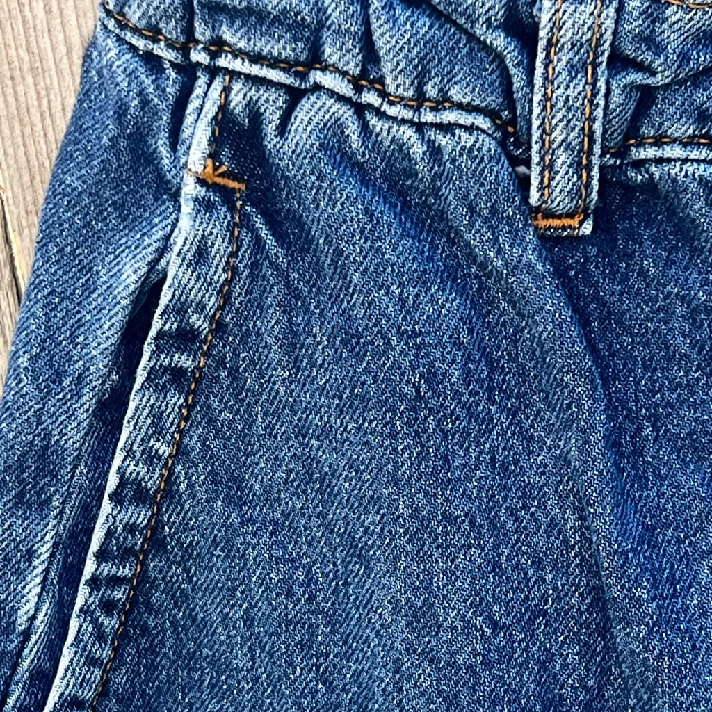 Zara Paperbag  jeans in a mid-blue wash high Rise - Image 10