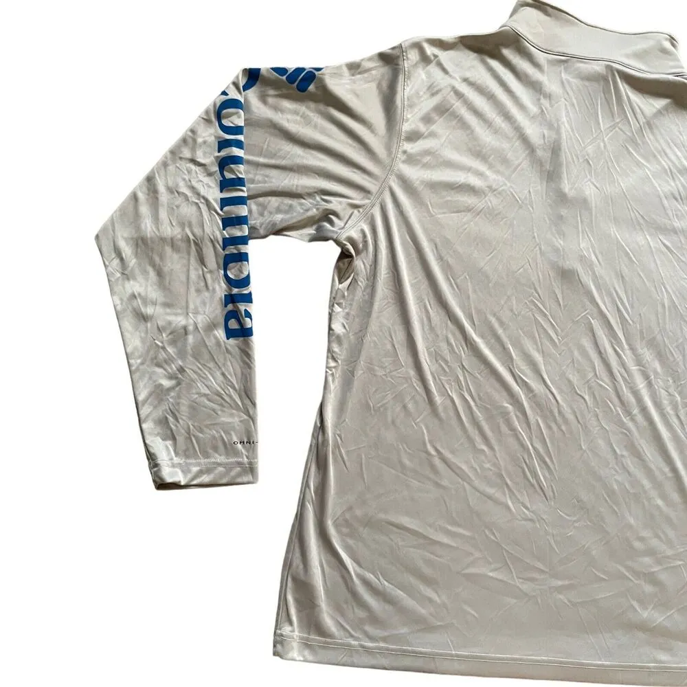 COPY - Columbia PFG Omni Shade Quarter Zip Gray Long Sleeve Mens Size XL A3 - Image 7