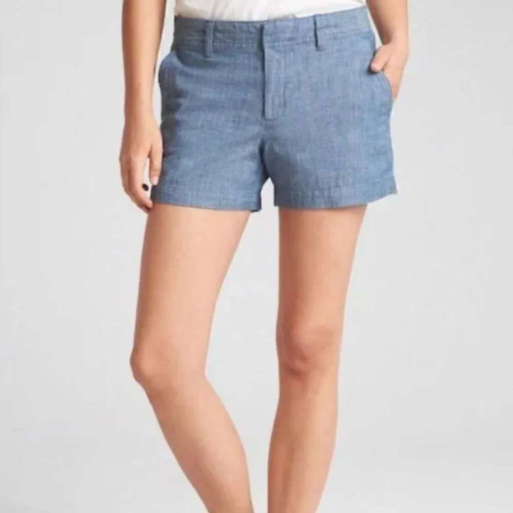 Khakis by Gap Flat Front Chambray City Shorts - Image 7