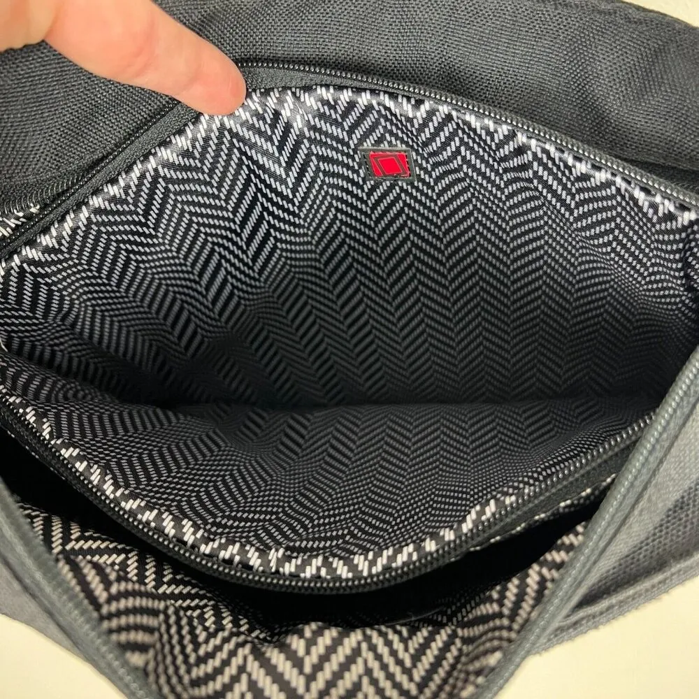 OGIO Brooklyn Crossbody Shoulder Bag Gray Crossover Tablet Cushioned 14x12 Purse - Image 7