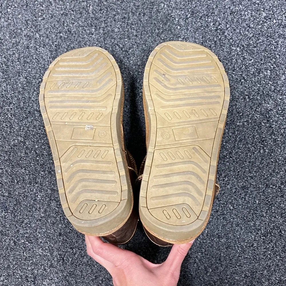 Arizona Jean Co bronze brown foil mini ugg boots ankle shearling lined 7.5 - Image 9