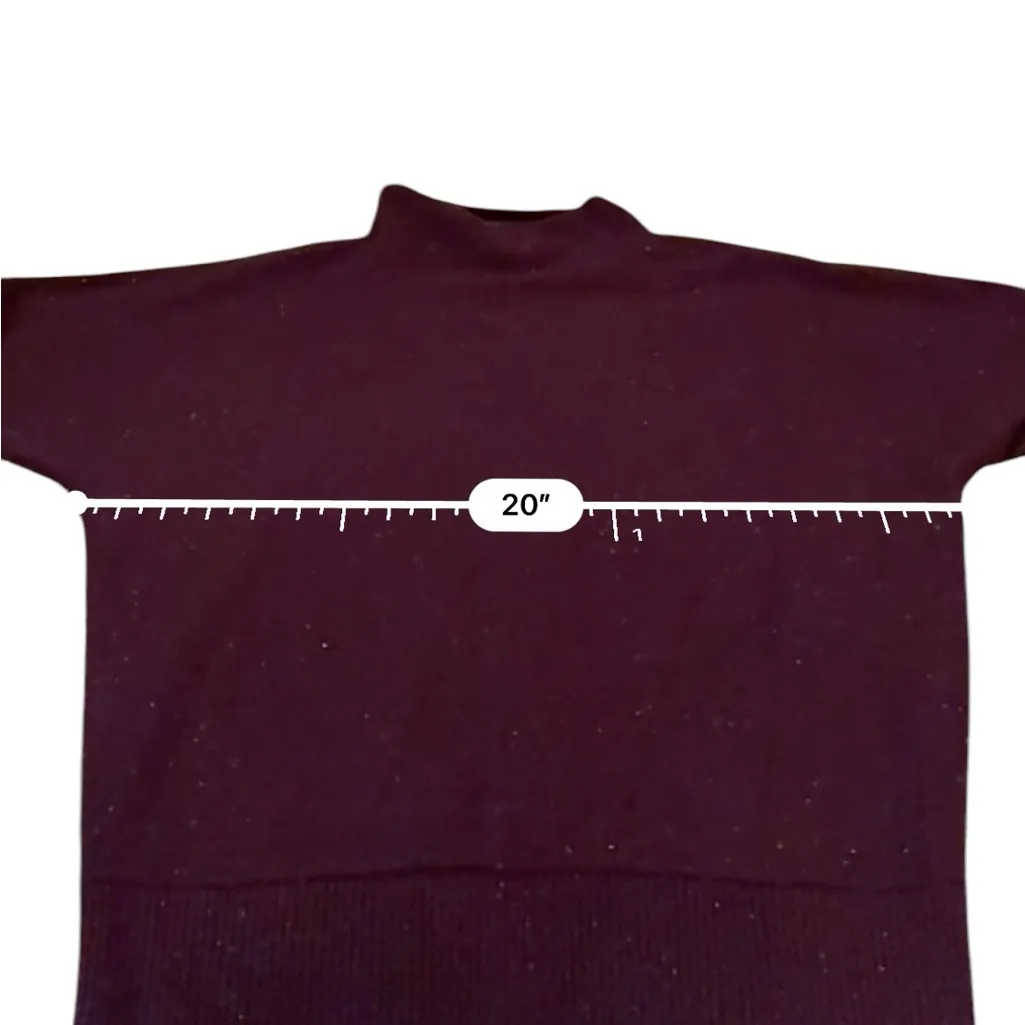 Max Studio Maroon Slouchy Long Sleeve Mock Neck Pullover Sweater‎ Sz S - Image 6