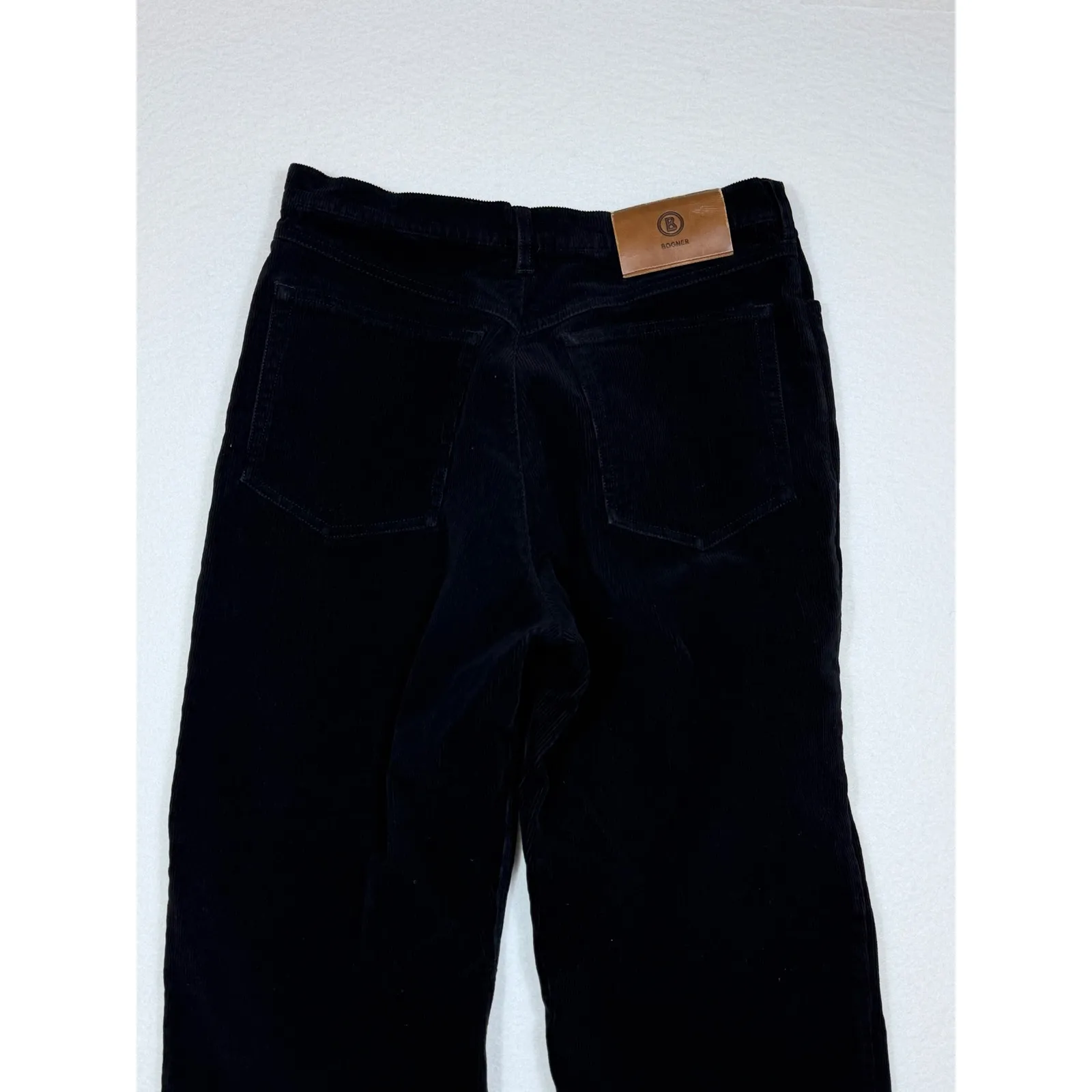 Bogner Black Corduroy Pants Women US 8 Long High Rise Straight Leg Trousers Size undefined - Image 9