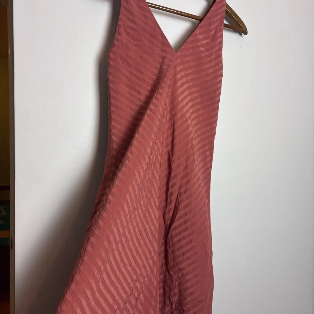 Everlane NWT Rust Colored City Striped Sleeveless V-neck Midi Dress - Image 6