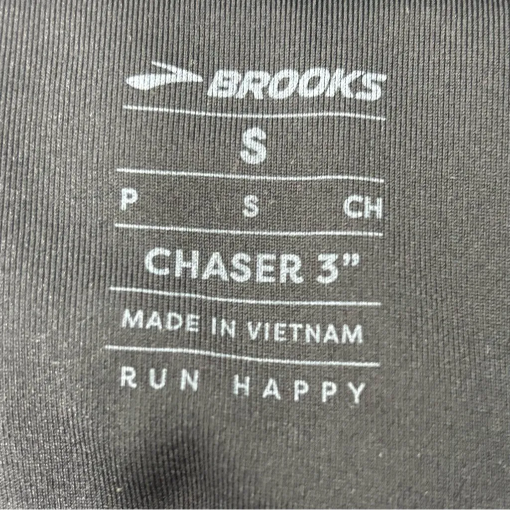 Brooks Women's Athletic Shorts with Black and Yellow Floral Pattern size S - Image 8