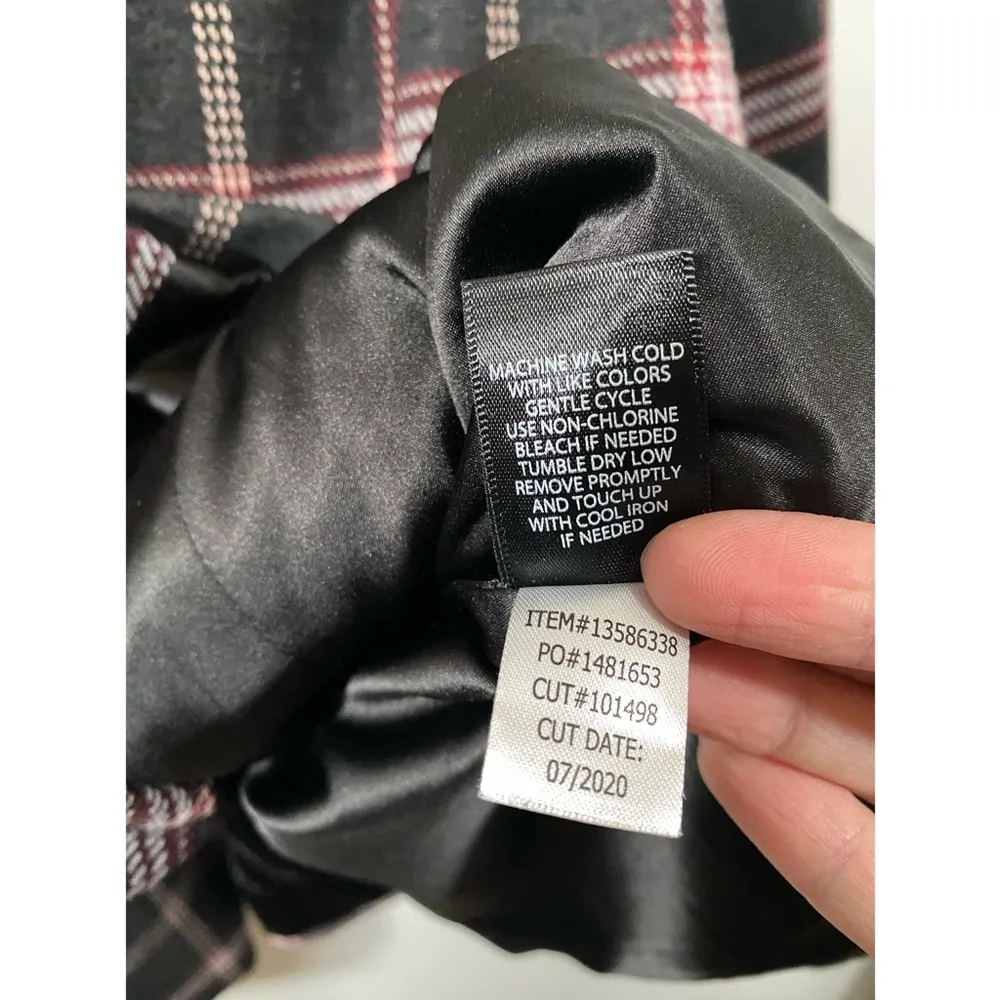 Torrid Studio Double Knit Blazer Jacket in Black Plaid Size 3 (3X/ 22-24) - Image 10