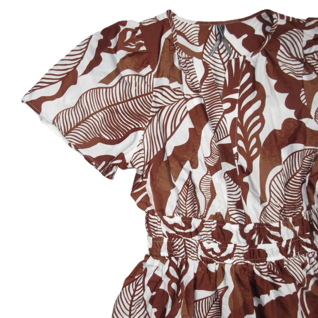 NWT Anthropologie Somerset Maxi in Cedar Floral Leaf Cotton Tiered Dress M - Image 7