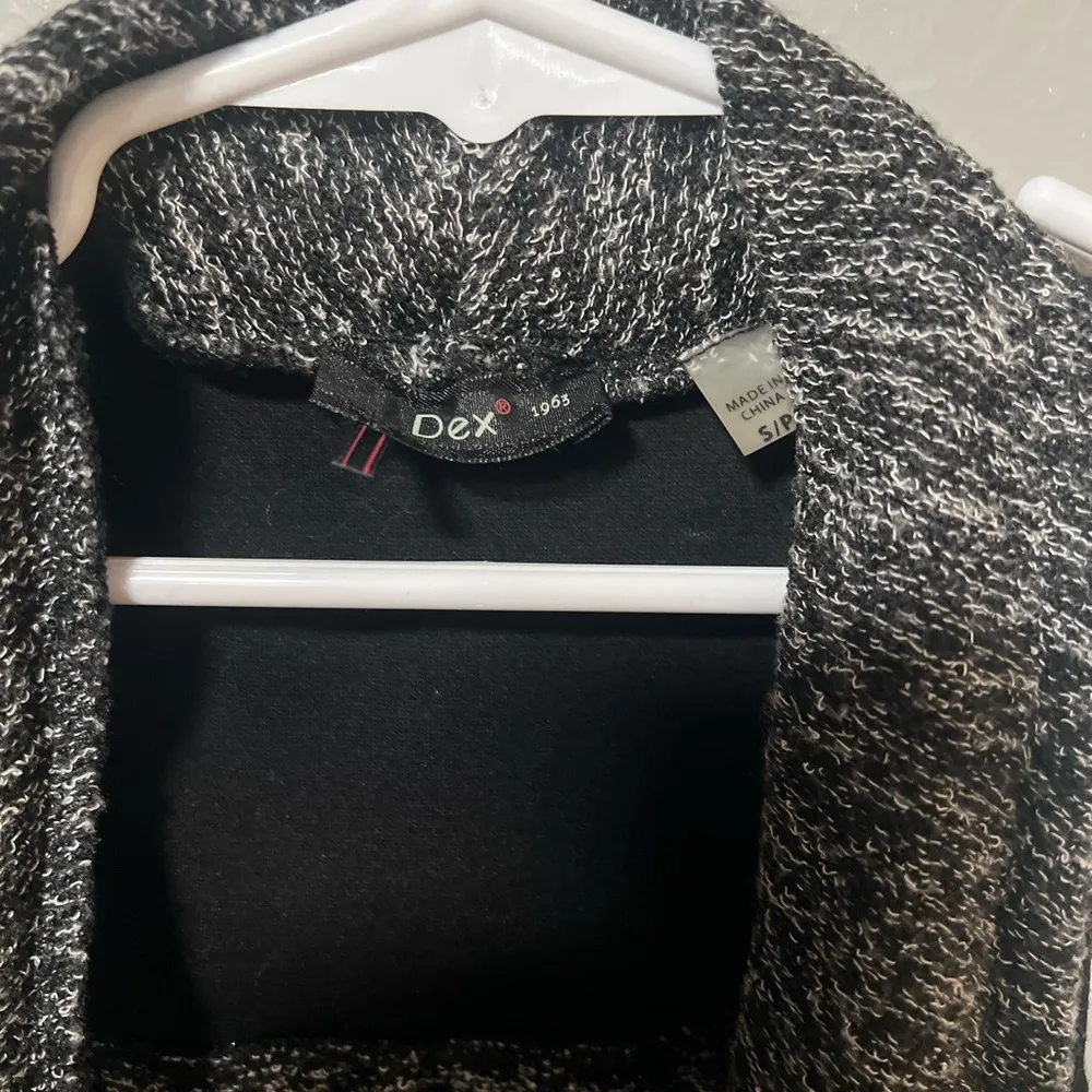 Dex long sweater black and grey Vest - Image 3