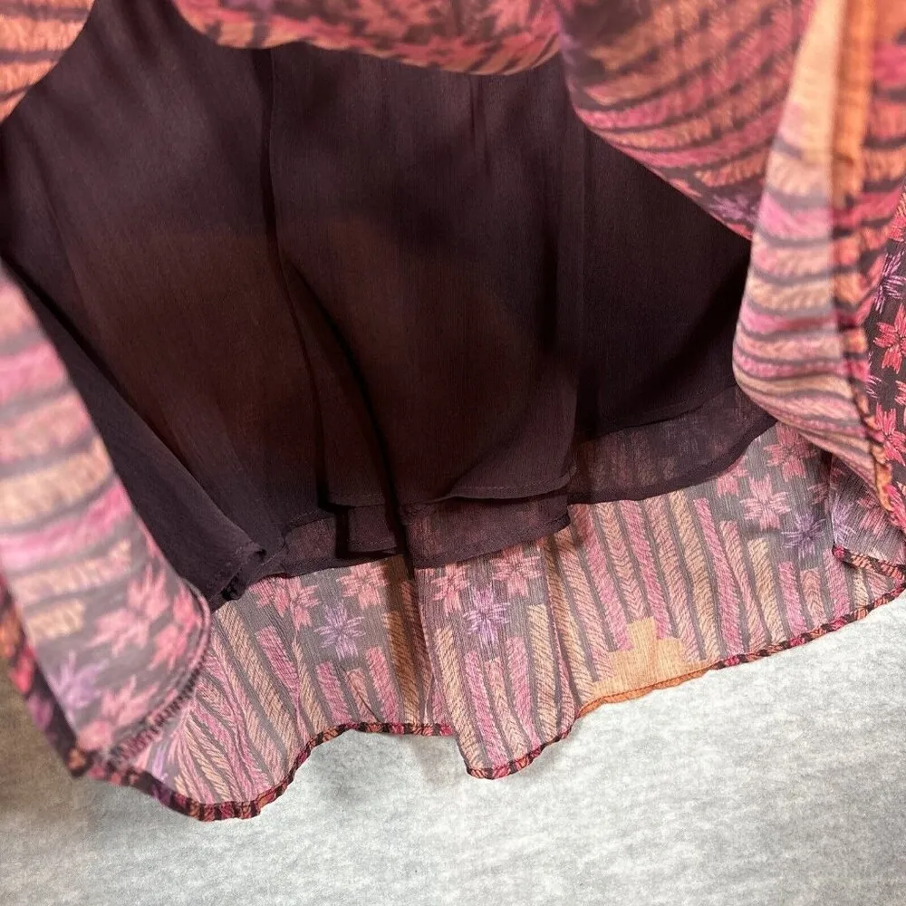 Soft Surroundings Women’s Blouse Sz‎ M Flowy Sleeves Boho Beaded Tassels - Image 5