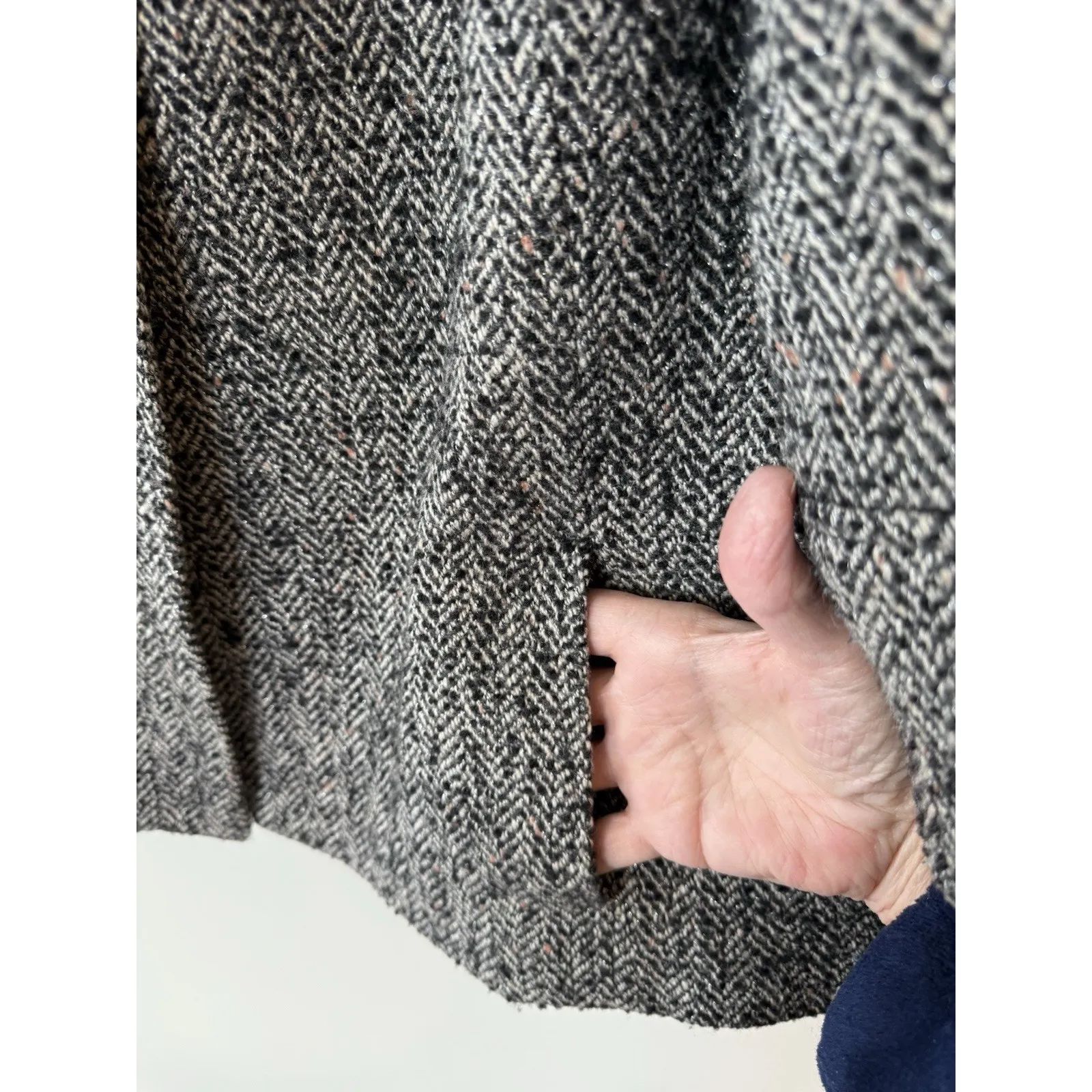 CLASSIQUES ENTIER ATELIER Tweed Swing Jacket Blazer Wool Blend 16 Button - Image 4