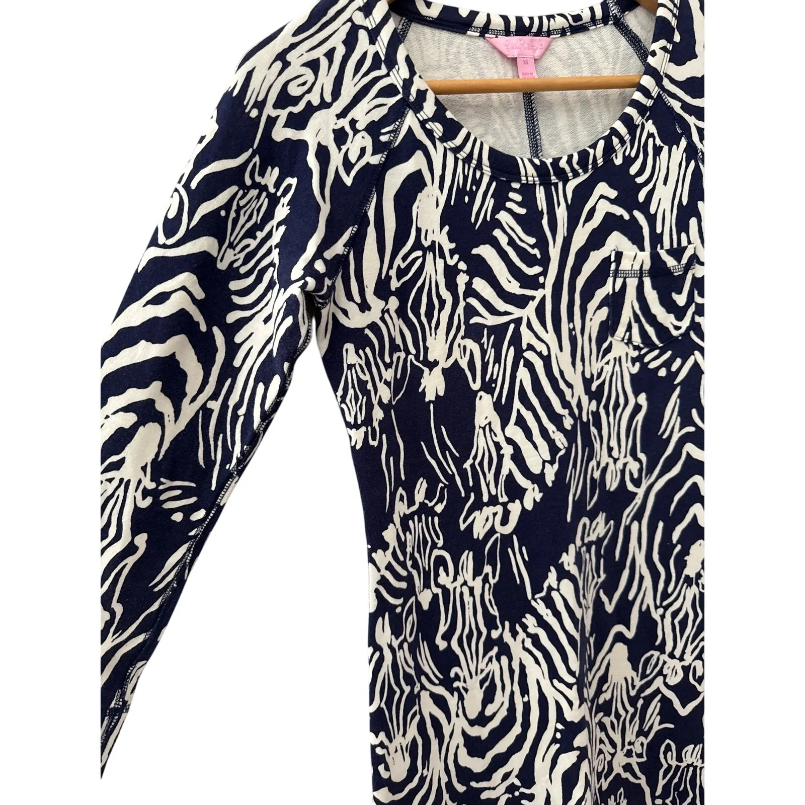 Lilly‎ Pulitzer Preston French Terry Shirt Dress  Entourage Zebra Stripe Size XS - Image 10