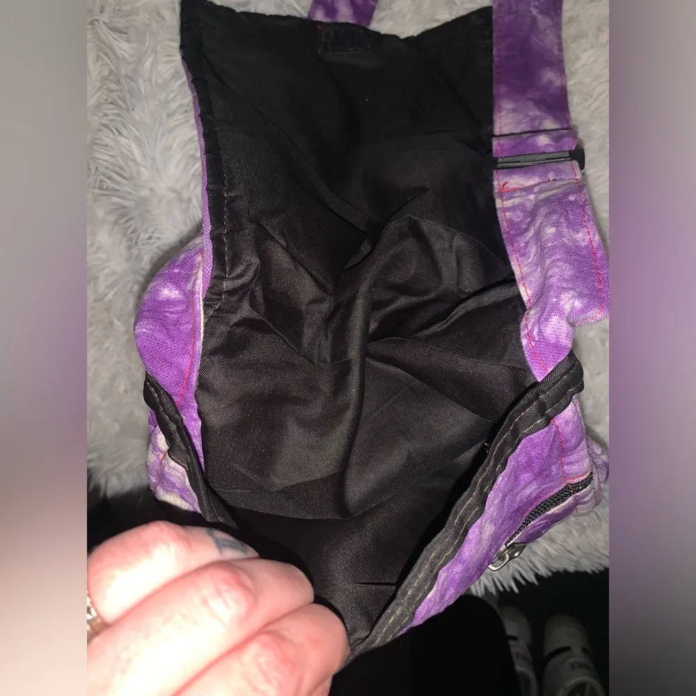 ⭐️Tie Dye Fabric Cross Body Bag Purse Purple - Image 3